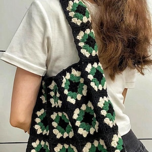Handmade crochet shoulder bag