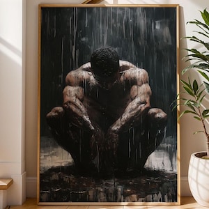 Drenched in Strength – Powerful Figurative Rain Painting