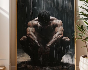 Empapado de fuerza: poderosa pintura figurativa de lluvia