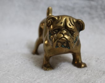 ヴィンテージ JB 真鍮製ブルドッグ置物 ペーパーウェイト 台湾 ROC