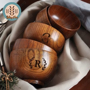 Personalized Name Wooden Bowl, Handmade Jujube Wood Bowl, Custom Name Wooden Bowl,Multi-Sized Wooden Bowls for Serving Snacks,Gifts for Kids