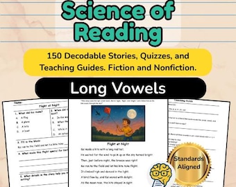 Long Vowel Teams Decodable Stories: Phonics Passages with Quizzes (Printable & Digital PDF)