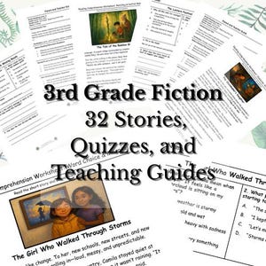 3rd Grade Reading Comprehension Passages: 32 Fiction Stories & Quizzes ...