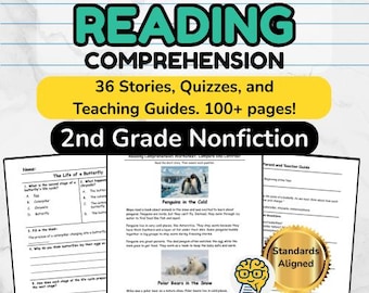 Lesepassagen für Sachbücher der zweiten Klasse mit Quizzes (druckbare PDF-Datei