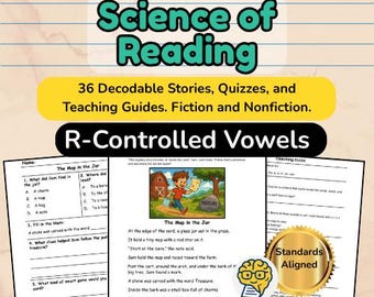 R-Controlled Vowels Decodable Stories with Quizzes (PDF Download) - SOR Aligned