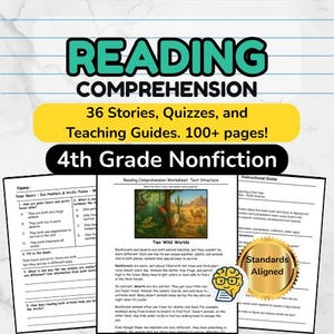 4th Grade Nonfiction Reading Passages with Quizzes (Printable PDF)