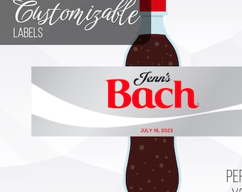 Personalized Cola Bottle Label: Custom Party Favor (digital Download ...