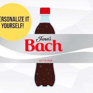 DIY Custom Diet Cola Bottle Label Template - Editable Canva Design (Digital Download)