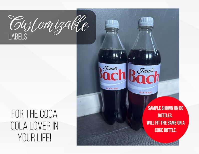 Personalized Cola Bottle Label: Custom Party Favor (digital Download ...