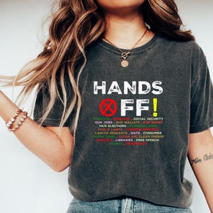 Hands Off Protest Shirt, Political Hands Off Protest Sweatshirt, Hands Off Medicaid Medicare Social Security Shirt, Political Activism Tee