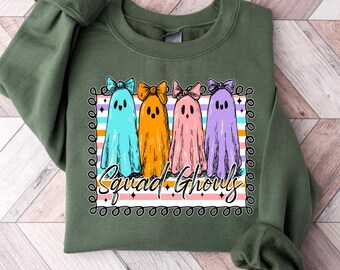Lets Go Squad Ghouls Sweatshirt, Spooky Season Tee,Halloween Shirt, Retro Halloween Cowgirl Tshirt, Cowgirl Halloween Shirt,Ghost Shirt