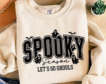 Spooky Season Let's Go Ghouls Shirt, Halloween Crewneck Sweatshirt, Lets Go Ghouls Sweatshirt, Funny Halloween Gift Shirt, Halloween Tshirt