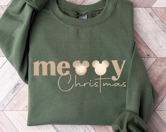 Disney Merry Christmas Shirt, Disneyland holiday Shirt, Mickey and Minnie Christmas Sweatshirt, Disney Tshirt For Holiday, Christmas Gift