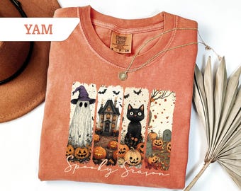 Comfort Colors®Spooky Season Tshirt, Spooky Halloween TShirt, Womens Halloween Shirt, Spooky Fall Shirt, Halloween Gift,Spooky Tee Gift