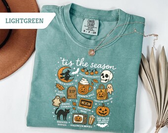 Comfort Colors®Tis The Season Halloween Tee, Halloween TShirt, Retro Ghost Shirt, Cute Fall Tee, Halloween Tee, Pumpkin Spooky Season Gift