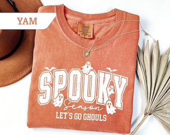 Comfort Colors®Spooky Season Let's Go Ghouls Shirt, Halloween Tee, Lets Go Ghouls Tshirt, Funny Halloween Gift Shirt, Halloween Tshirt