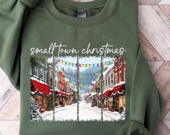 Small Town Christmas Sweatshirt, Country Christmas Hoodies, Farmer Christmas Shirt, Small Town Family Christmas Tee, Retro Xmas Tee