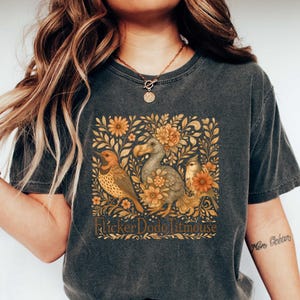 Anti Maga Bird Shirt, Flicker Dodo Titmouse Subtle Fck Trump Tshirt, Gift for Democrat, F*ck Trump Progressive Liberal Flower Tee, FDT Shirt