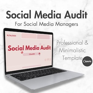 Social Media Audit Template | Instagram & TikTok Performance Report | Canva Editable Audit | Social Media Manager Report Template