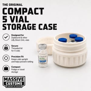 Zepbound Vial Case : Compact 3mL 5-Vial Storage Solution