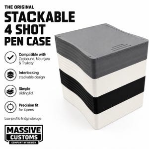 Zepbound & Mounjaro Stackable Storage Case | Slim Fridge Organizer for GLP-1 Medication Pens