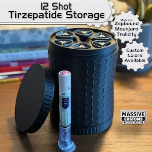 Zepbound \ Mounjaro 12 Pen Storage Solution - Discreet GLP-1 Injection Holder - Multiple Colors