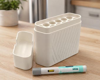 Wegovy Slim Fridge Case - Compact Discreet 12 Pen Semaglutide Storage Solution