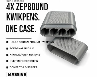 Zepbound / Humalog KwikPen Storage Case, Discreet GLP-1 Insulin Organizer, Holds Four Pens, Snap Lid