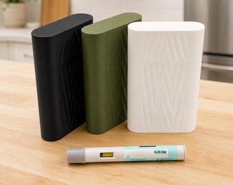 Wegovy Slim Storage Case - Fridge Organizer for 4 Semaglutide Injection Pens Discreet, Modern, Space-Saving GLP1 Pen Holder