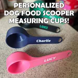 Custom Pet Food Measuring Cup - Personalized Dog or Cat Food Scoop