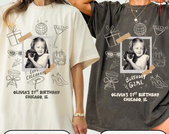 21st Birthday Shirt, Custom Face Shirt, Vintage Photo Tee, Twenty First Bday, Birthday Gift, 21st Birthday Gift for Her, Girls Trip 2026