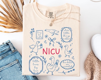 NICU Nurse Comfort Colors Shirt, Nicu RN Gift, Neonatal Intensive Care Nurse Work Tshirt, Nicu Crew Shirt, Custom Nicu Nurse Shirt, RN Tee