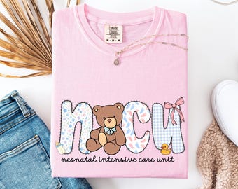 NICU Nurse Comfort Colors Shirt, Nicu RN Gift, Neonatal Intensive Care Nurse Work Tshirt, Nicu Crew Shirt, Custom Nicu Nurse Shirt, RN Tee