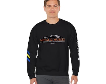 Metal and Muscle, Marion Strong - Unisex Heavy Blend™-sweater met ronde hals