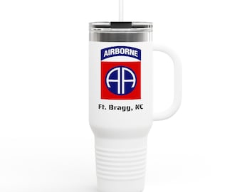 voet Bragg, 82nd Airborne geïsoleerde reismok, 40oz, leger, in de lucht