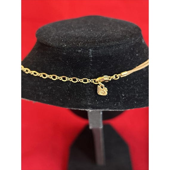 Authentic Swarovski Signed Swan Square Amber Crys… - image 3