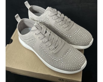 CLOUDSTEPPERS by Clarks Embellished Knit Sneakers Nova Spark  Stone US 7M