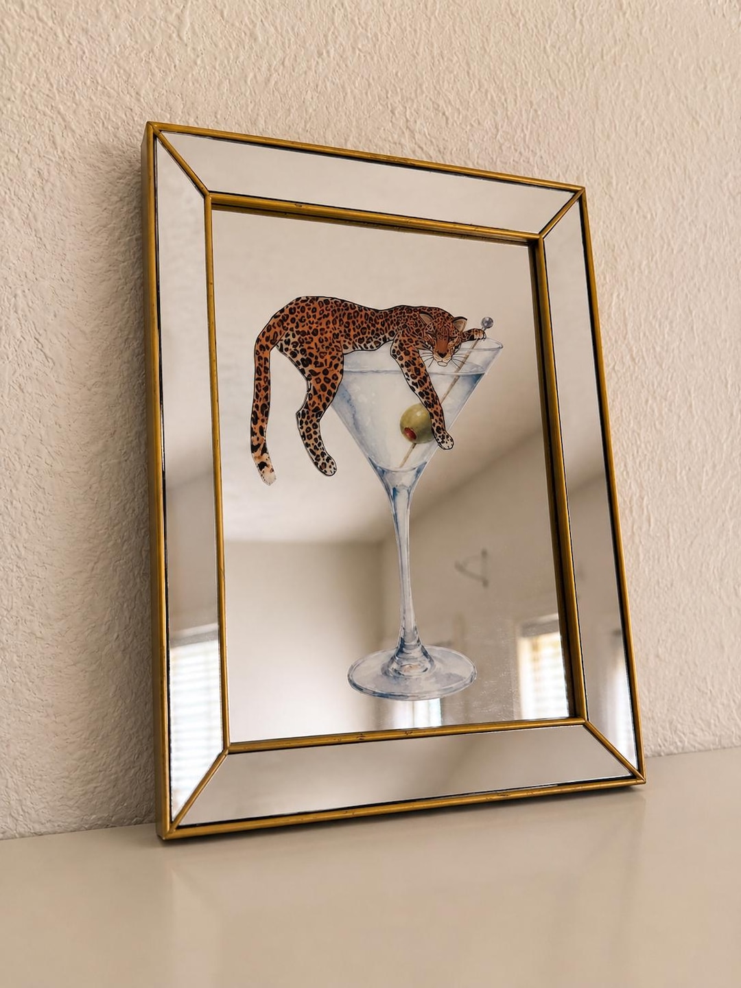 Leopard Wall Art Mirror 