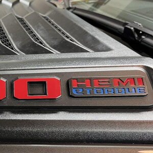 2019-2024 RAM REBEL 1500 HEMI etorque Hood Emblem Decal (Premium High Performance Cast Vinyl)
