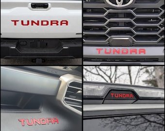 Ensemble Toundra (2022-2026) Lettrage Toyota (autocollants en vinyle moulé de qualité supérieure) - LIVRAISON GRATUITE