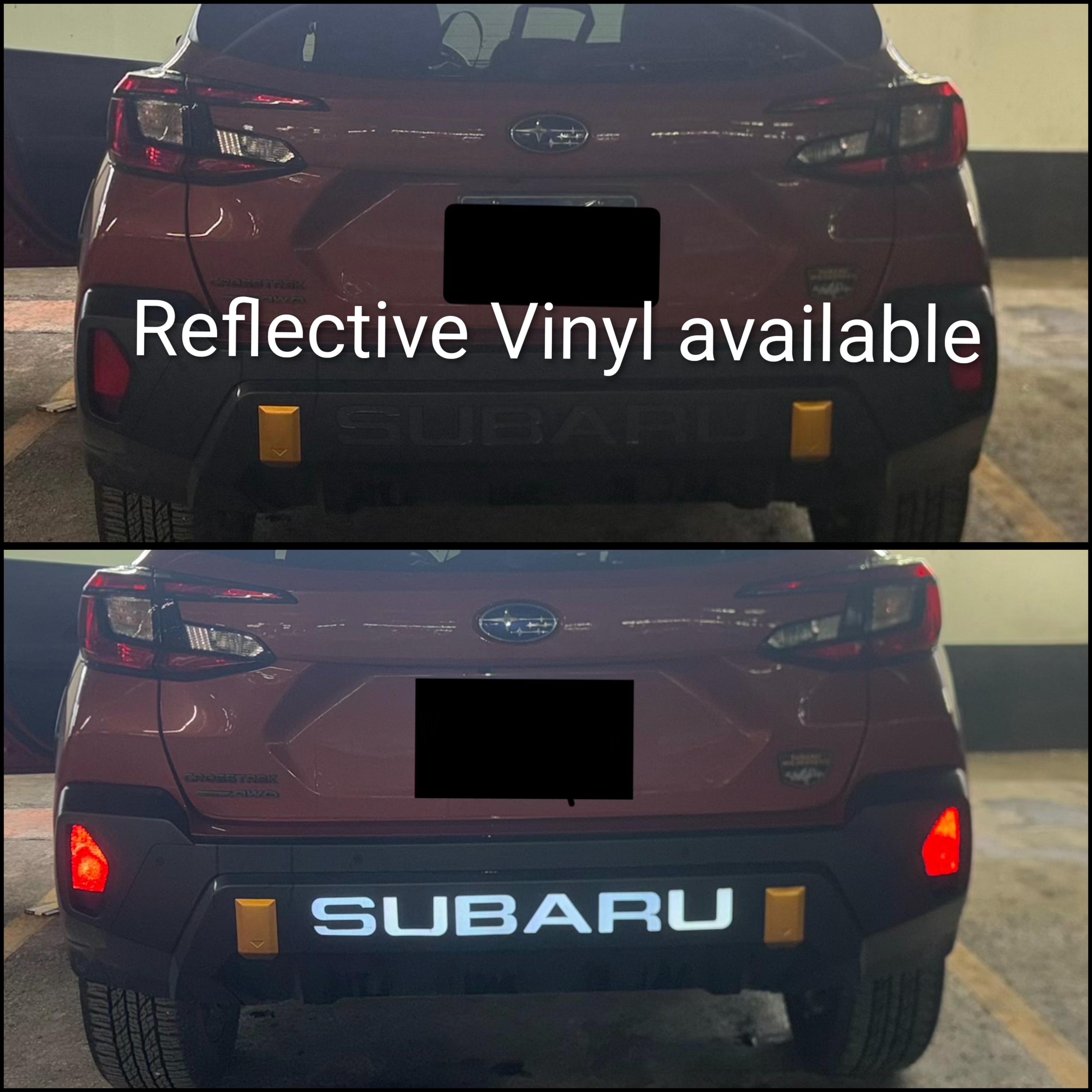 Subaru Back Lettering REFLECTIVE 2024-2026 Subaru Crosstrek Wilderness TAILGATE Lettering ...