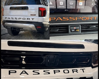 Honda Passport Decal Bundle 2026 2027 – Tailgate, Grille & Dash Letters, Decal Inserts, Vinyl Decals, Free Shipping
