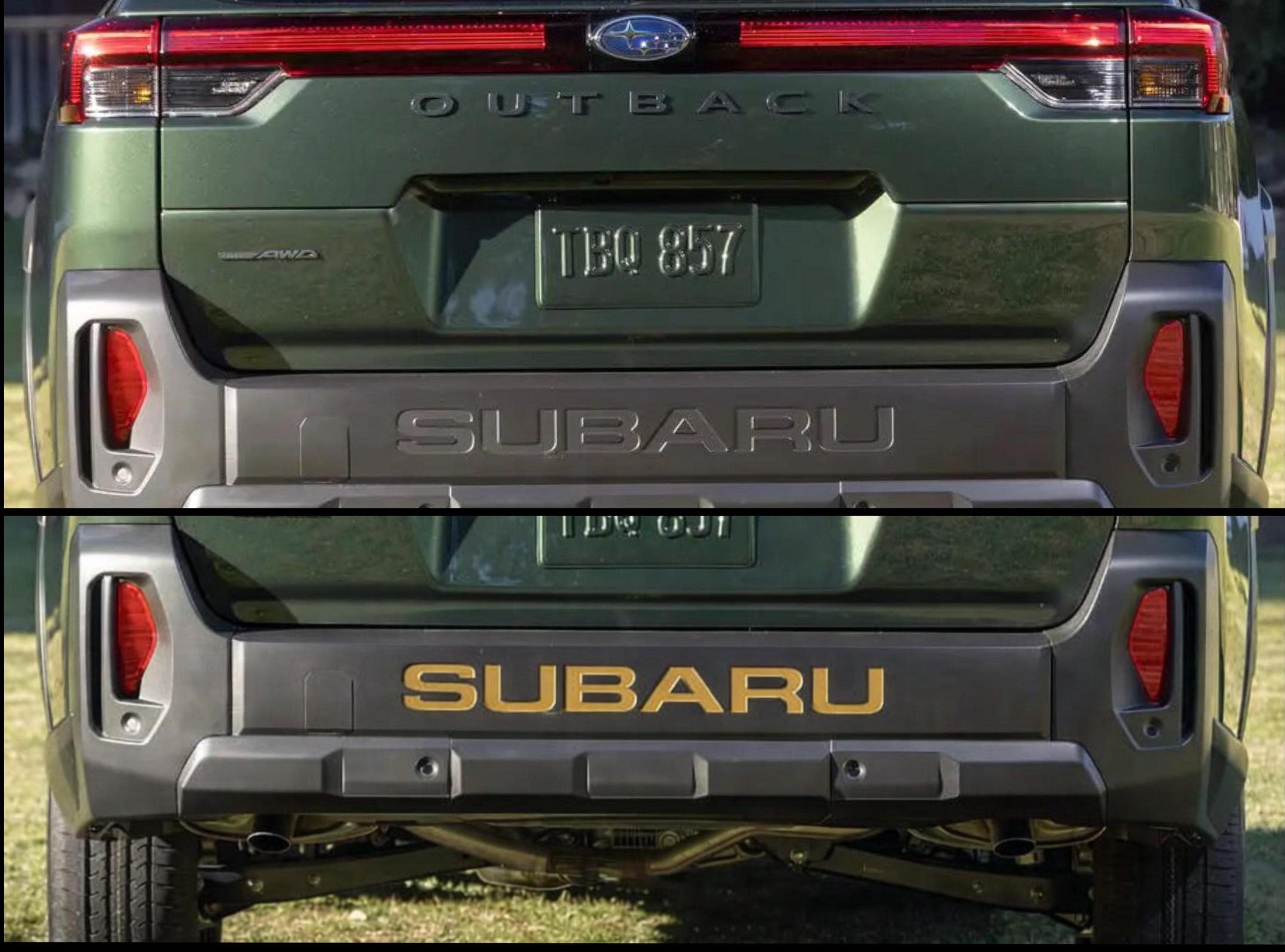 Subaru Back Lettering 2026 Subaru OUTBACK Tailgate Lettering (high Performance Premium Cast ...