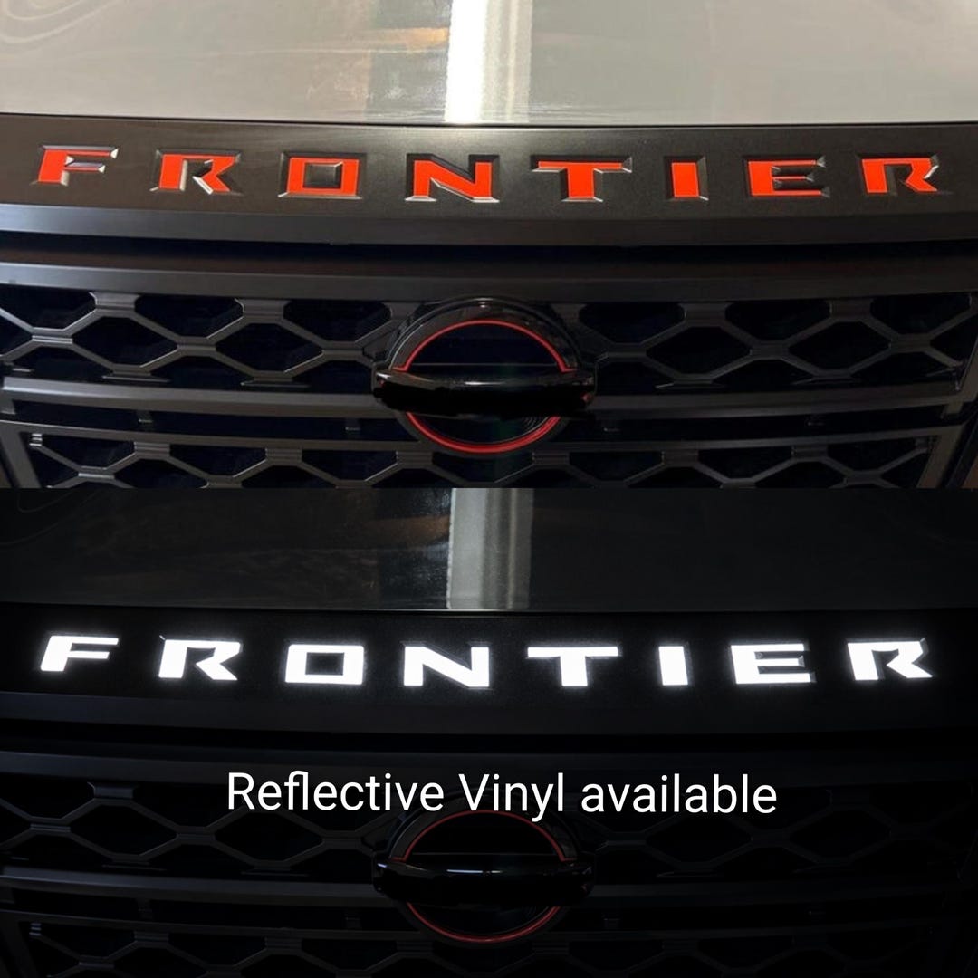 Reflective Nissan Frontier Grille Lettering Decals (2022-2025) – Cast ...