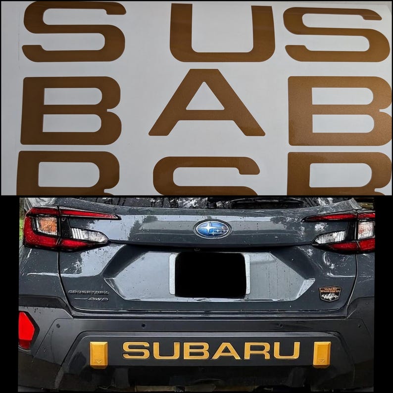 Subaru Back Lettering Subaru Crosstrek Wilderness Tailgate Lettering Decals (2024-2026) - Etsy