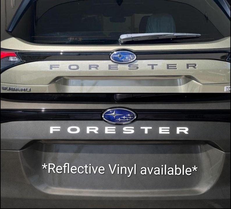 Forester Lettering REFLECTIVE Subaru Forester (2025-2026) TAILGATE Lettering (high ...