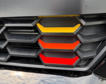 2024-2025 Toyota Tacoma Heritage Tricolor Tri Bar Front Grille Stripes  (Toyota stripes)