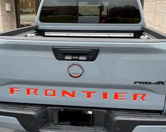 3D Raised Domed Tailgate Letters For Nissan Frontier 2022-2024 - Black/Orange/Red/Blue/Chrome Options