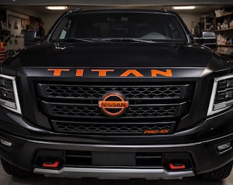 Nissan TITAN 2020-2024 Front GRILLE Lettering (High Performance Premium Cast Vinyl)