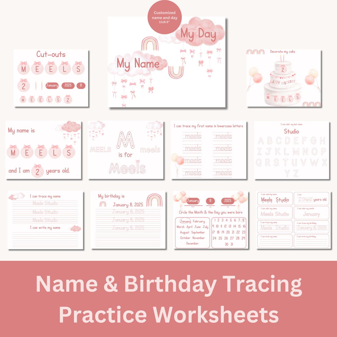 Name Tracing Worksheet for Toddler Handwriting Practice Alphabet ...